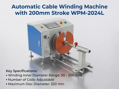 Automatisk oppviklingsmaskin for kabelarrangement WPM-2024L