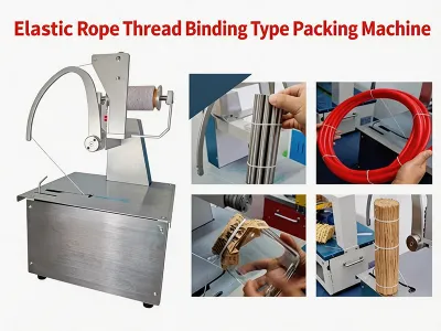 Automatisk bindemaskin for blomster- og grønnsaksbunting - Elastisk tau trådbindingstype pakkemaskin JW-ERTB