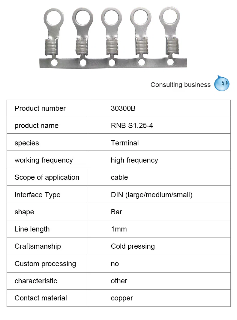 Kobber ikke-isolerende kappegaffelterminaler, messing nikkelstål spadekontakt PH VH JST-terminal, kobberterminal