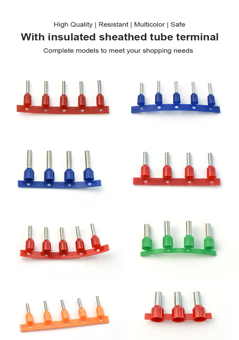 Pinneterminal, isolert rund terminal, rørterminaler