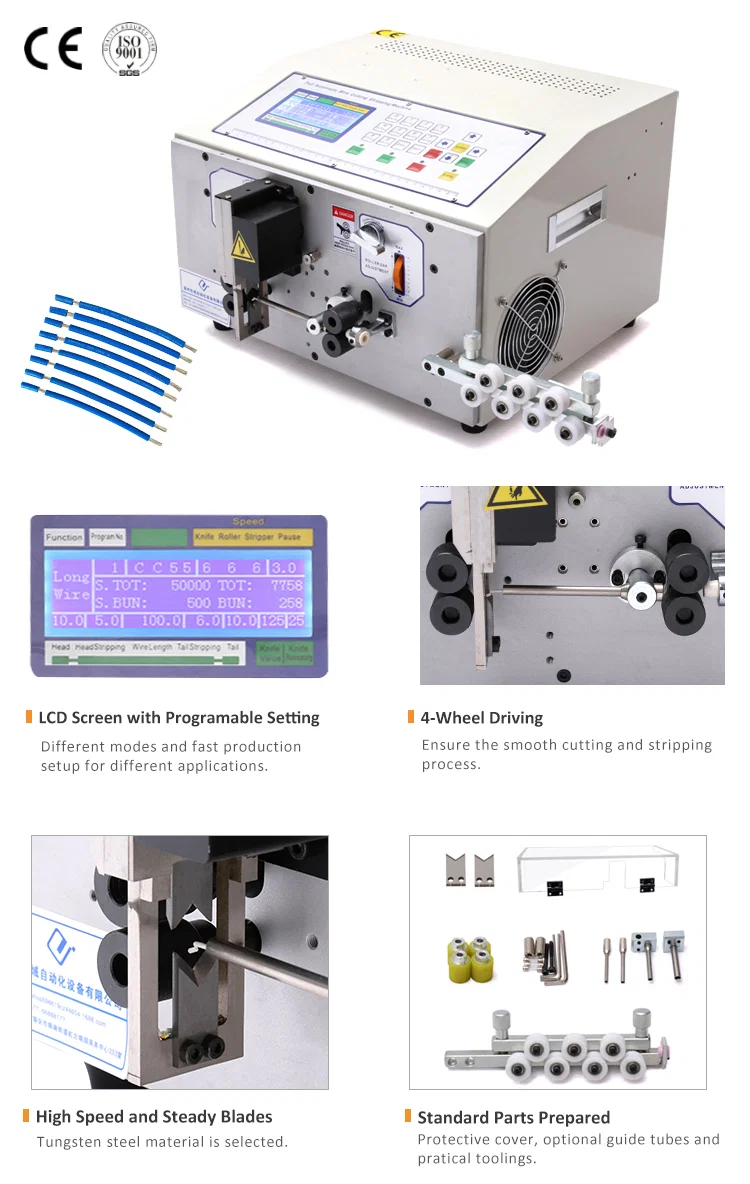 Wire stripper-maskin, wire stripping-maskin, wire cutting stripping-maskin