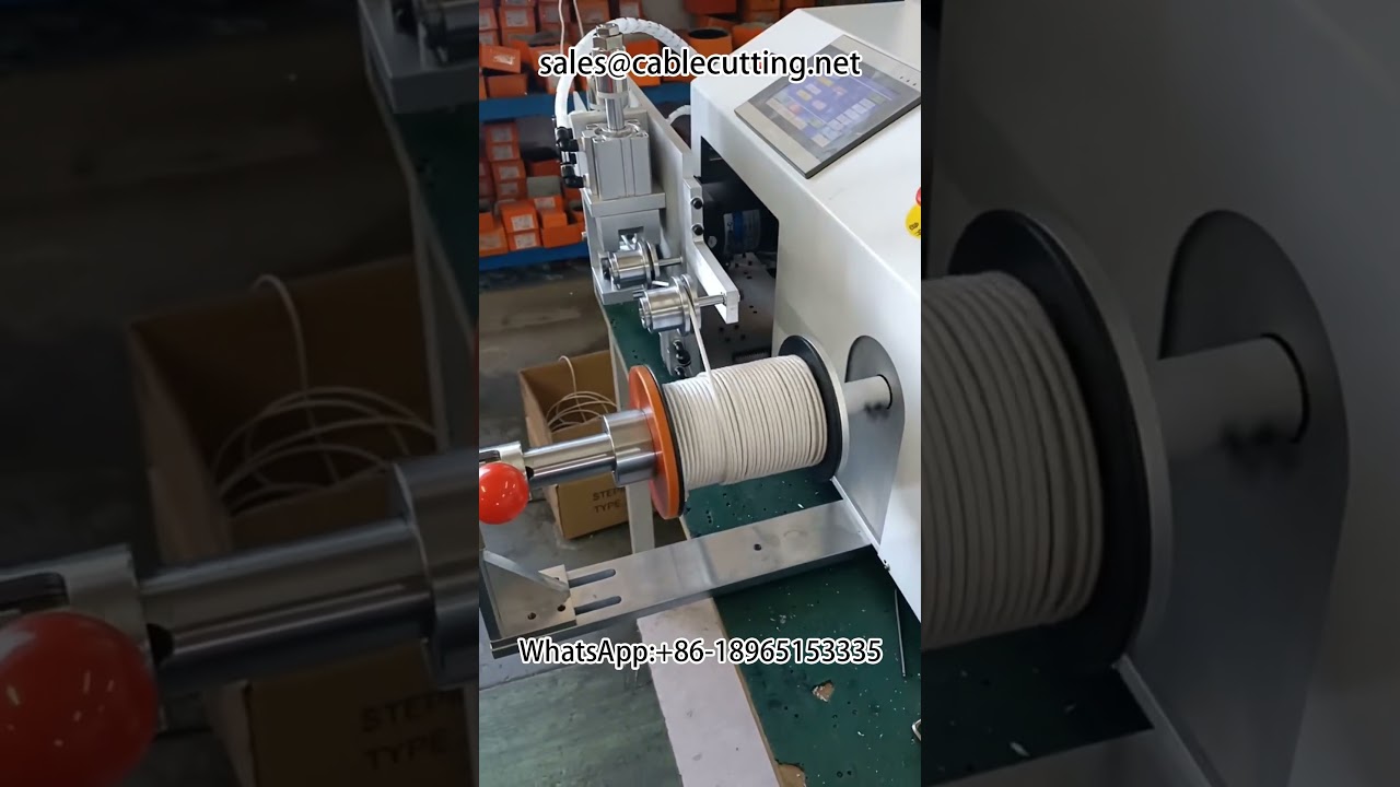 Automatic metre counting sorting cutting winding machine, #metre counting winding machine #wire wind