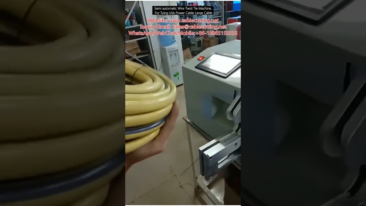 Semi automatic Wire Twist Tie Machine, For Tying Usb Power Cable Large Cable