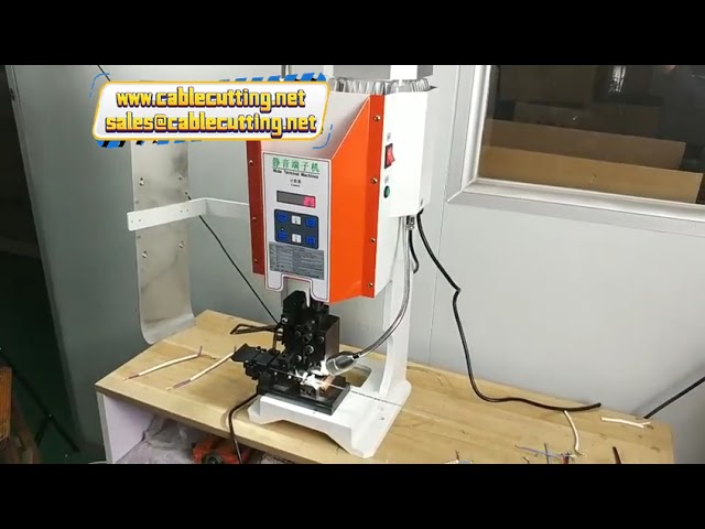 Semi automatic terminal  crimping wire machine