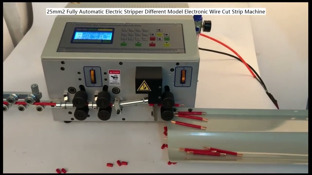 25mm2 Fully Automatic Electric Stripper Different Model Electronic Wire Cut Strip Machine