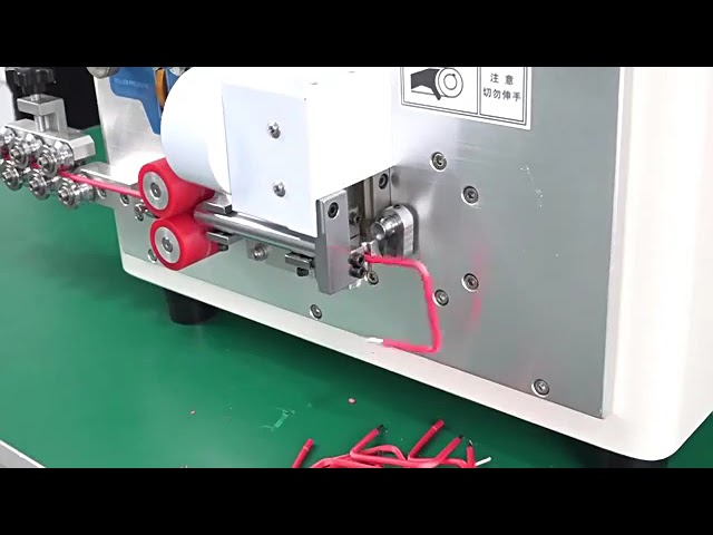 Automatic Wire Stripping Bending Peeling Machine Pneumatic Touch Screen 2 Wheels Cable Bender 30 90
