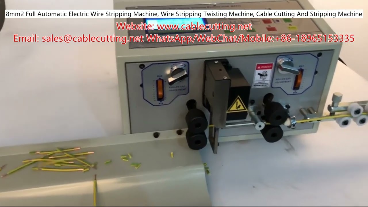 8mm2 Full Automatic Electric Wire Stripping Machine, Wire Stripping Twisting Machine, Cable Cutting